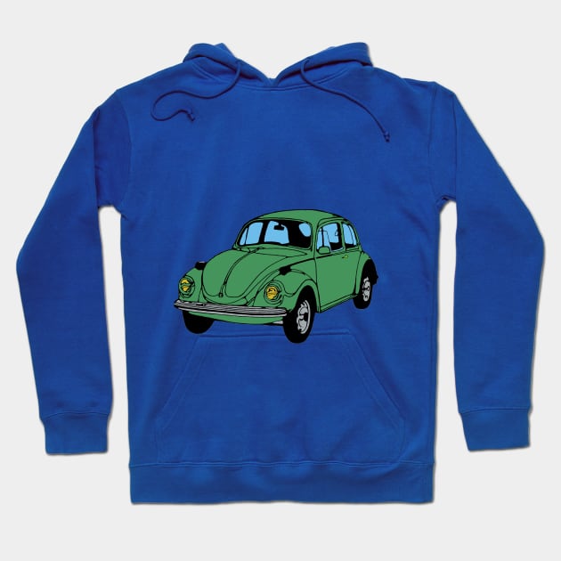 Green Car Hoodie by Manitarka